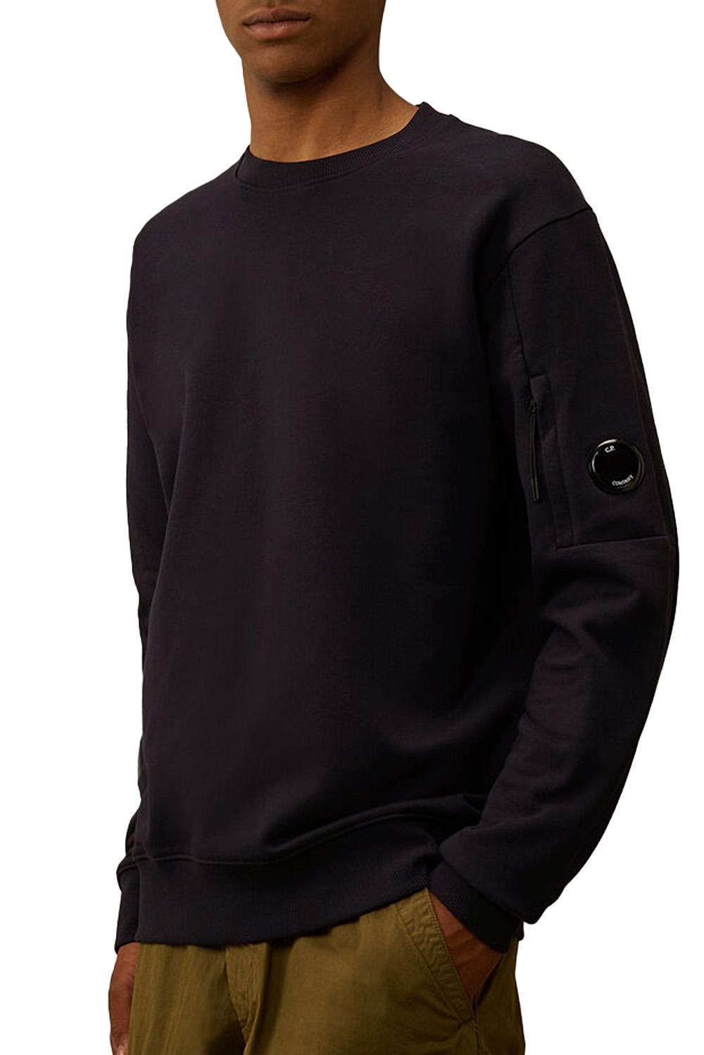  Cp Company Fleece Crewneck Total Eclipse Uomo - 2