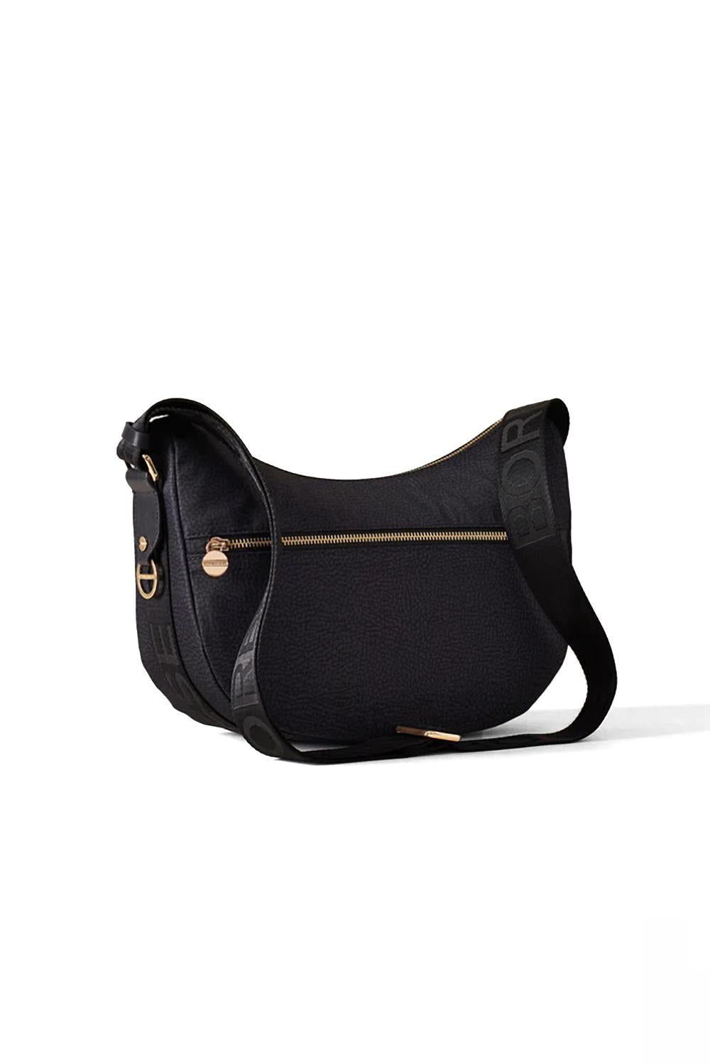  Borbonese Eco Line Luna Bag Small Nero Woman - 2