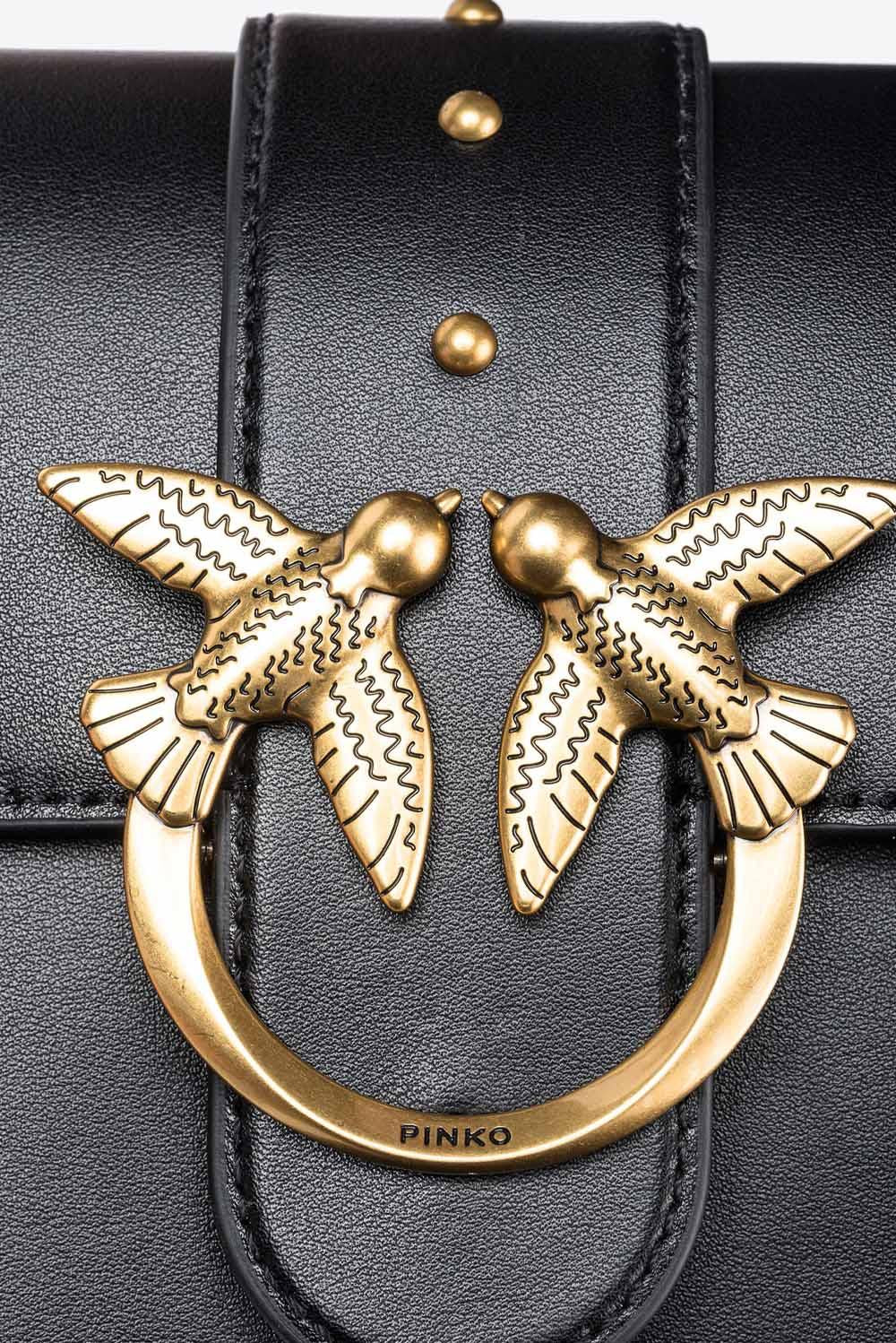  Pinko Love One Classic Mini Nero Oro Woman - 3