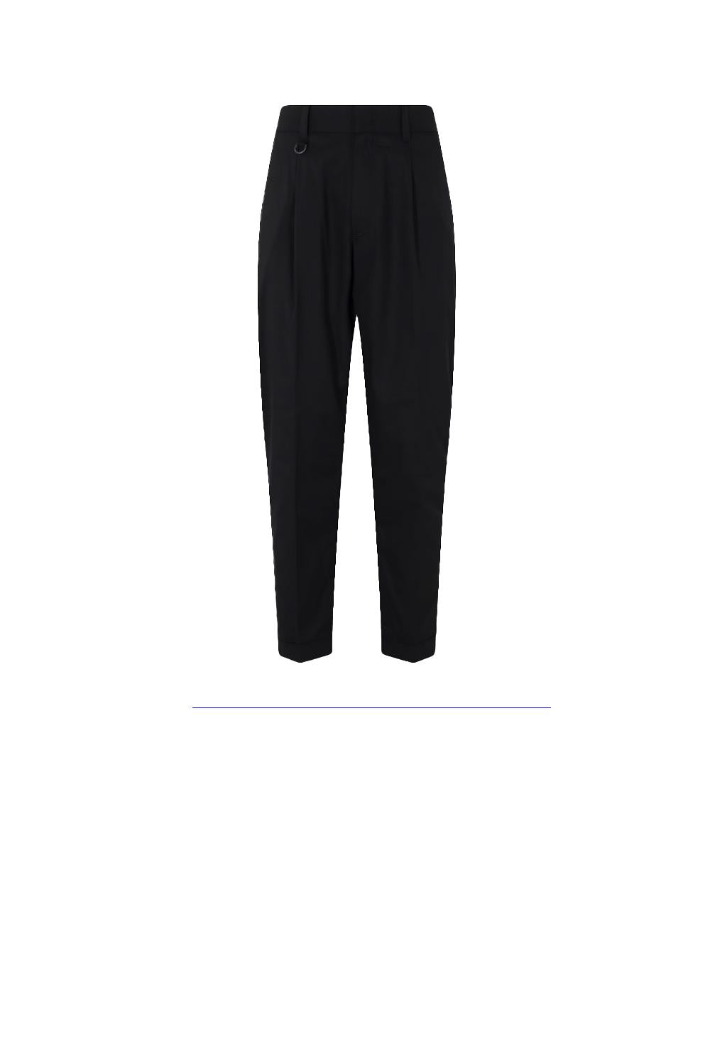  Paolo Pecora Pantalone Chino Loose Fit Black Uomo - 1