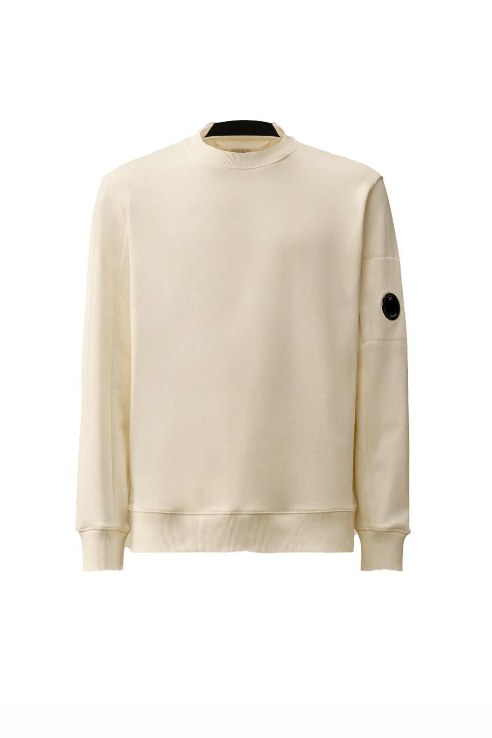  Cp Company Fleece Crewneck Gauze White Uomo - 1