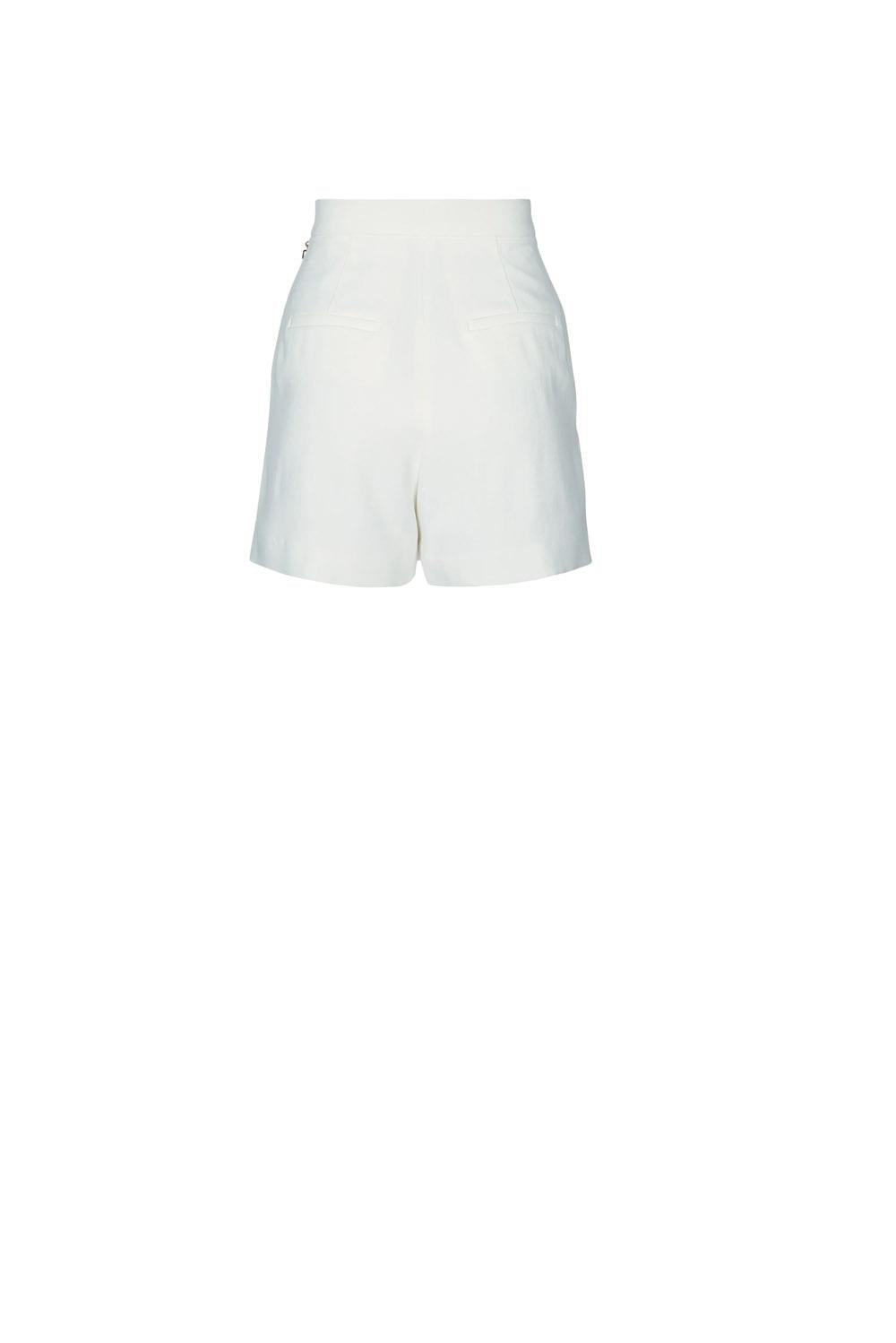  Elisabetta Franchi Shorts In Gabardine Avorio Woman - 2