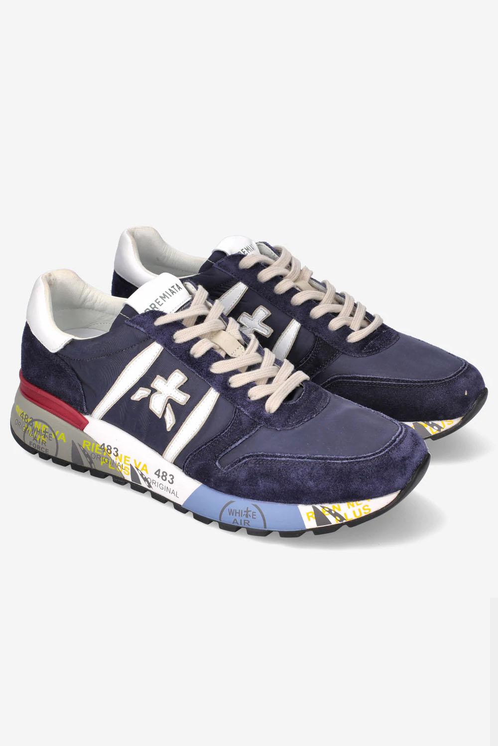  Premiata Sneakers Lander Navy Uomo - 2