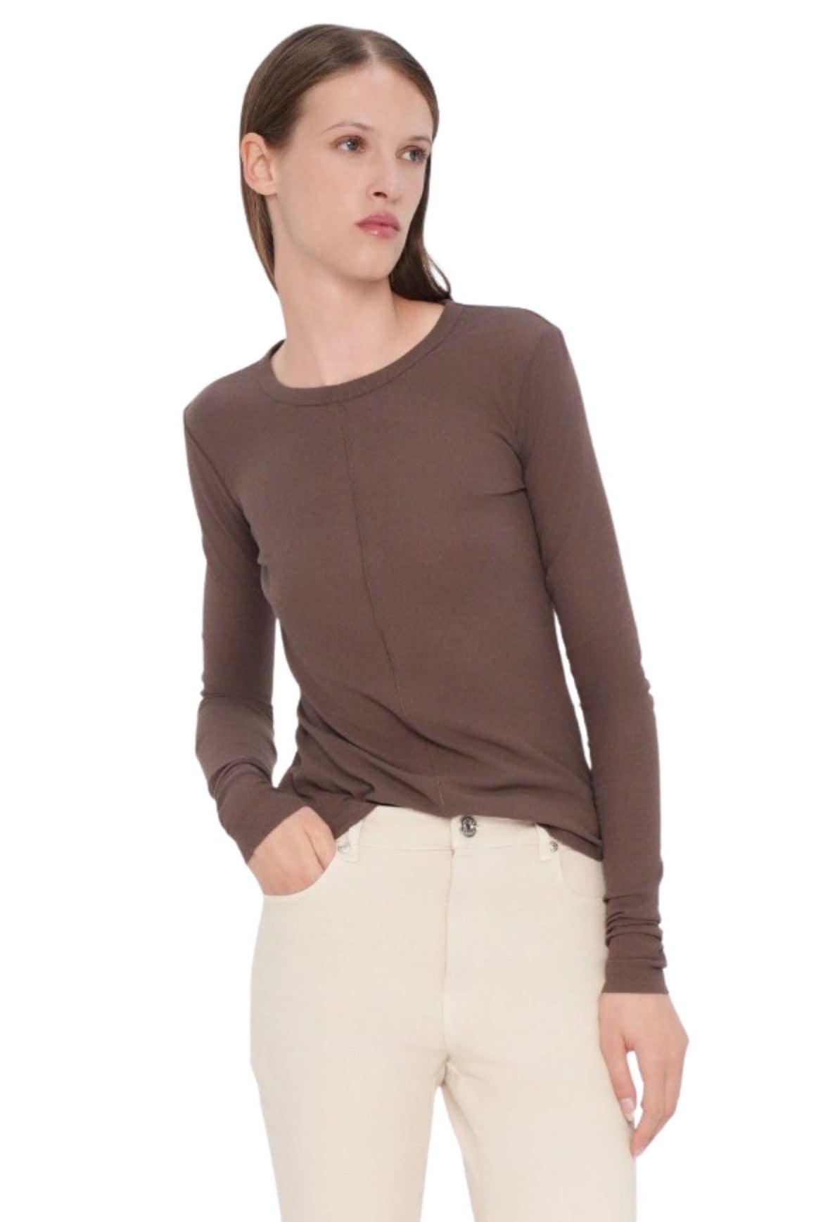  Max Mara Maglietta A Manica Lunga - Cioccolato Woman - 2