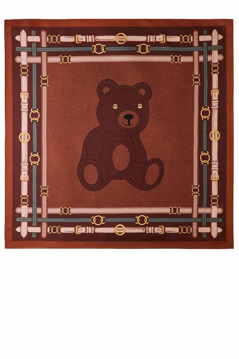  Borbonese Foulard Con Stampa Caramello Woman - 1