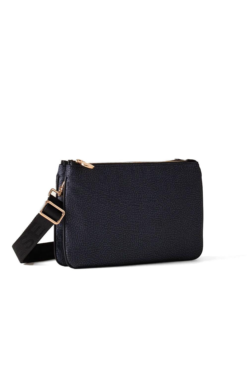  Borbonese Eco Line Tracolla Small Nero Woman - 2