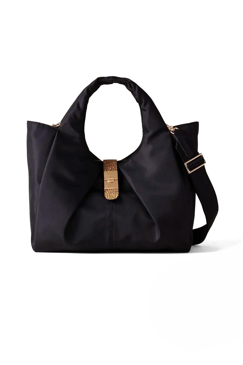  Borbonese Shopper Cortina Medium Nero Woman - 1