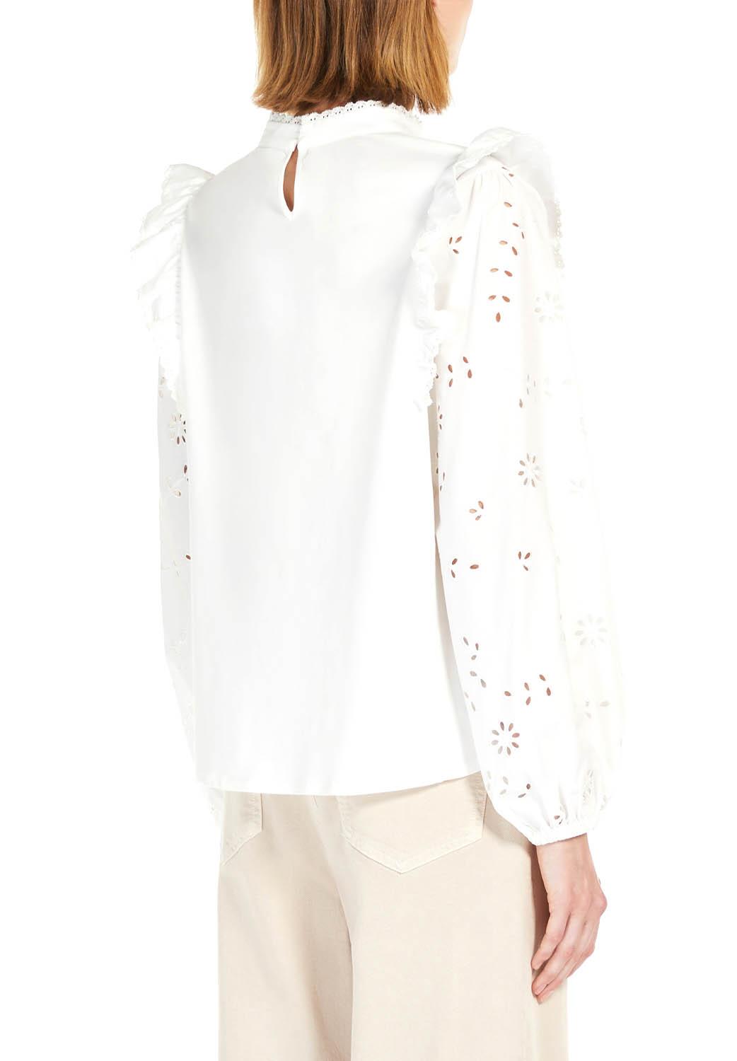  Max Mara Top Taddeo White Woman - 4