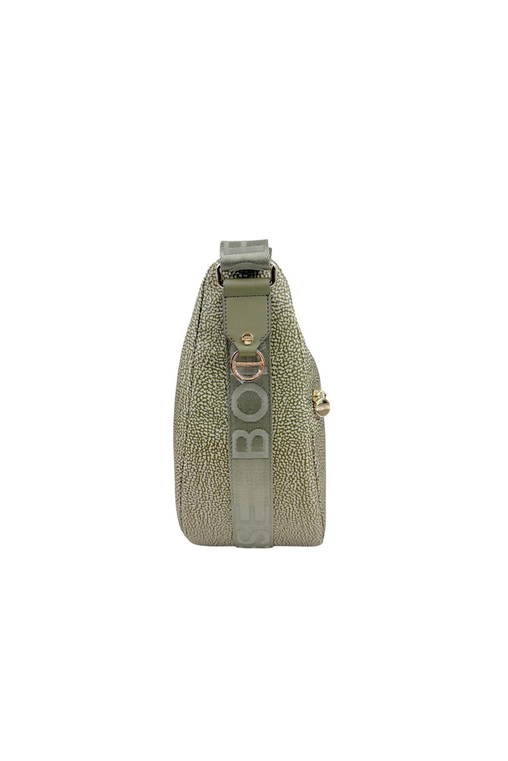  Borbonese Eco Line Luna Bag Medium Olive Woman - 3