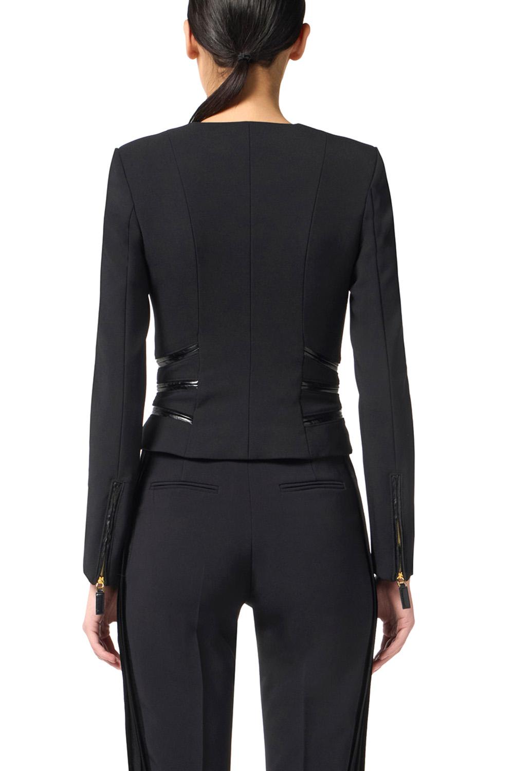  Elisabetta Franchi Giacca In Crêpe Nero Woman - 3