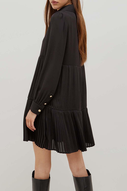 Pleated shirt dress
