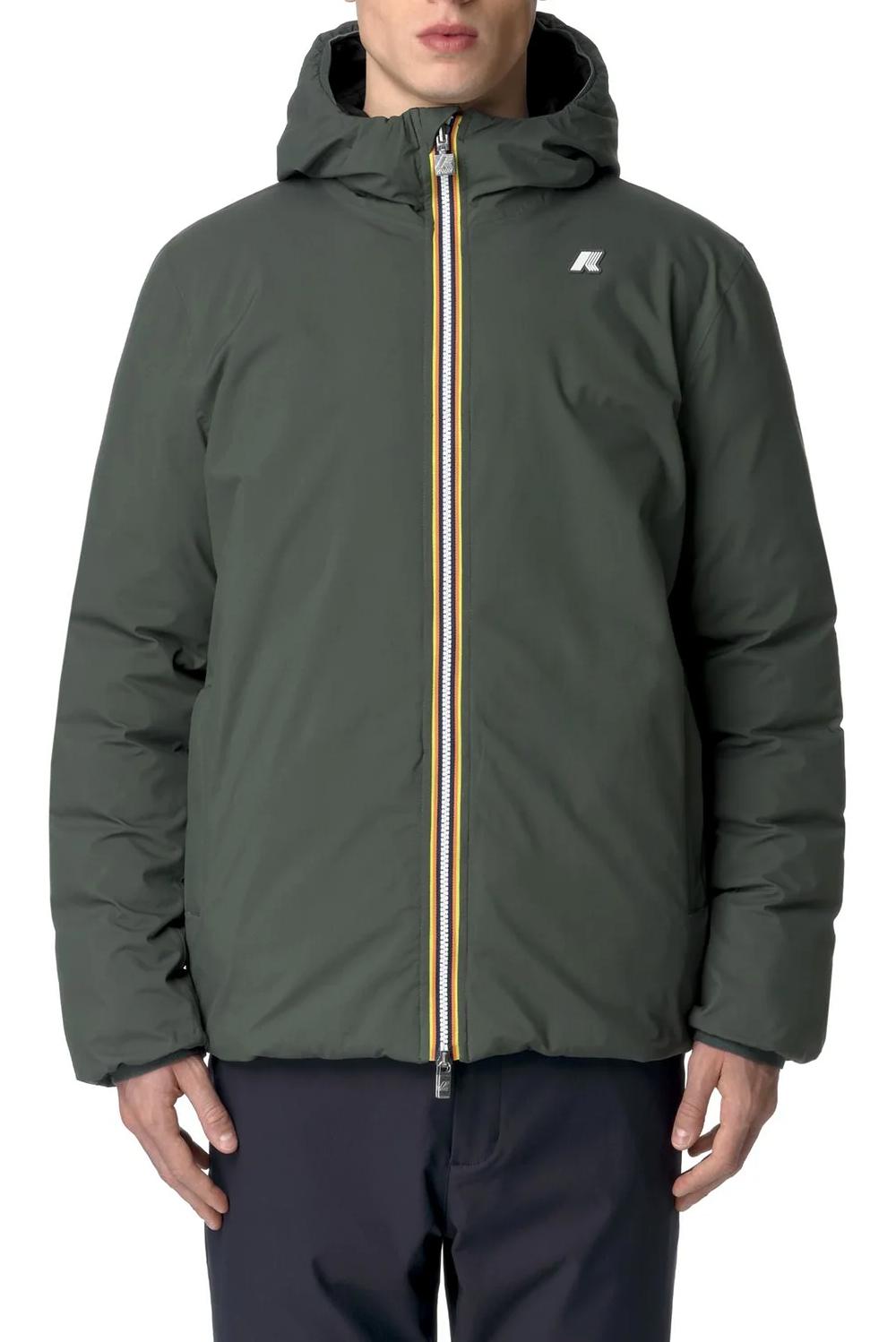  K-way Giacca Jack Reversibile Green Black Uomo - 3