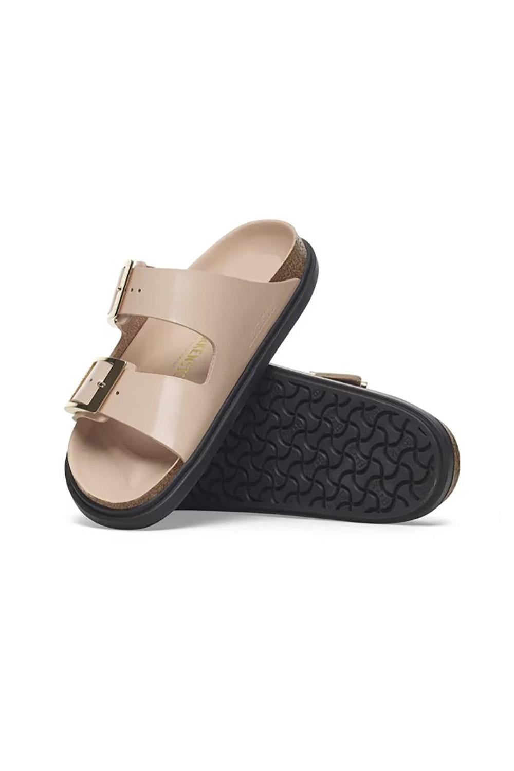  Birkenstock Arizona Droplet Buckle Shine New Beige Woman - 5