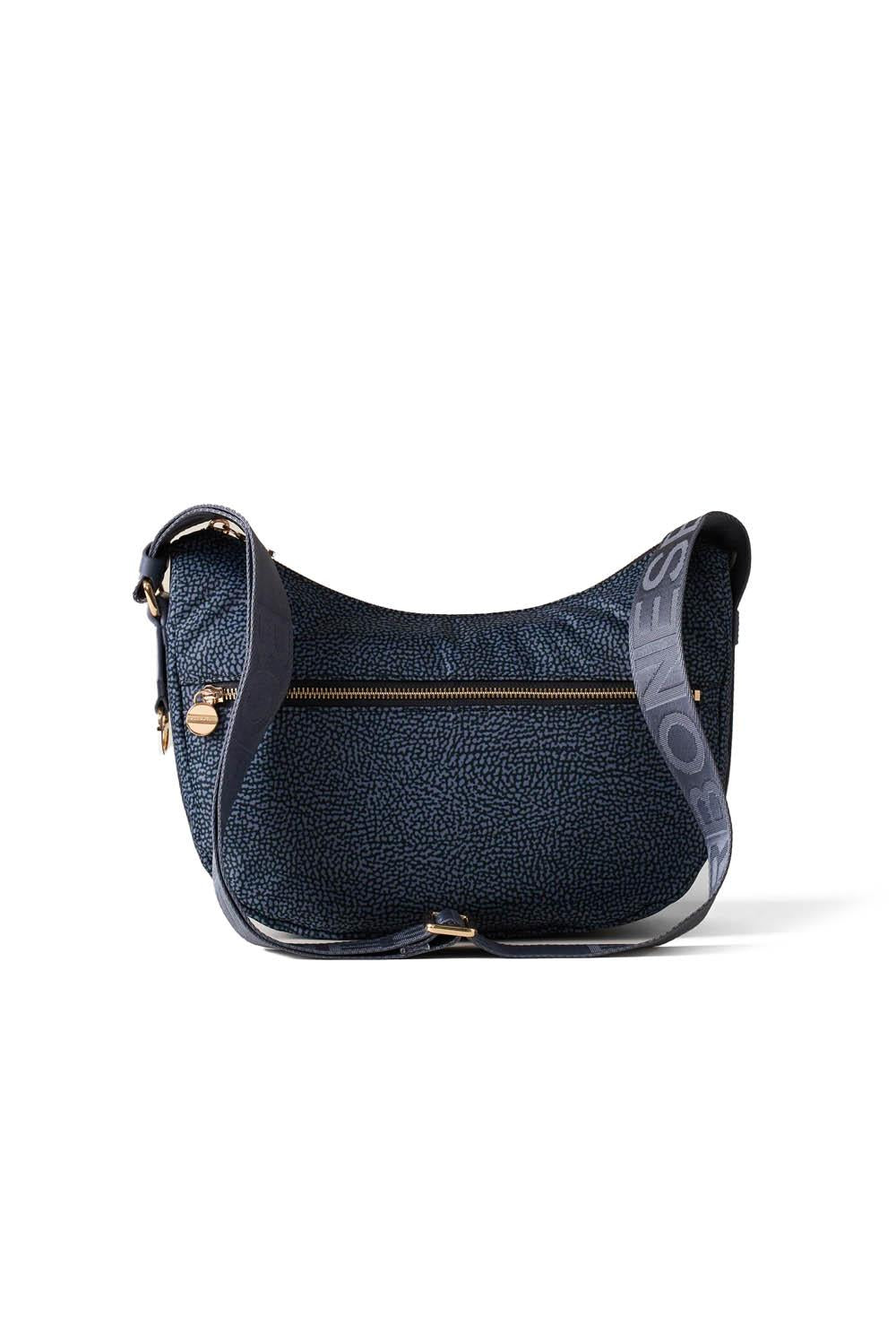  Borbonese Eco Line Luna Bag Small Blu Lapis Woman - 1