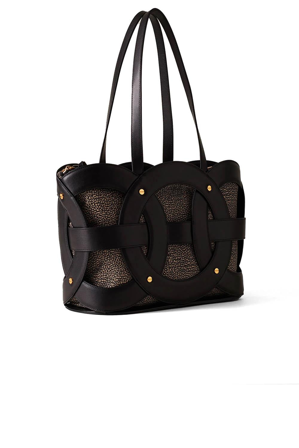  Borbonese Allround Shopping Nero Woman - 2