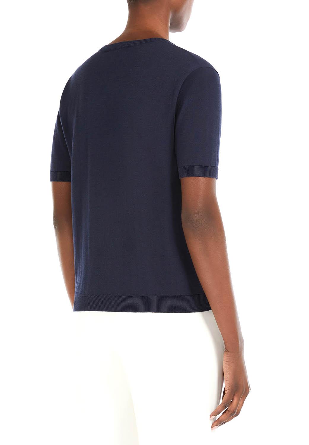  Max Mara T-shirt Zibetto Blu Woman - 4