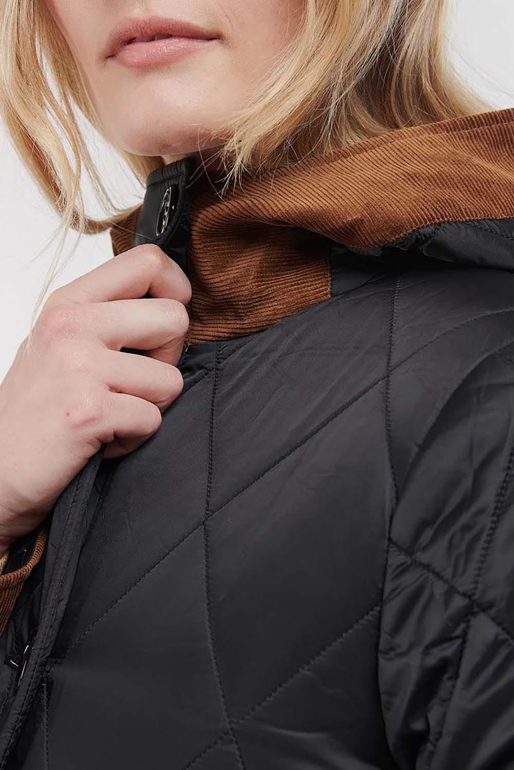  Barbour Mickley Quilt Coat Black Ancient Woman - 3