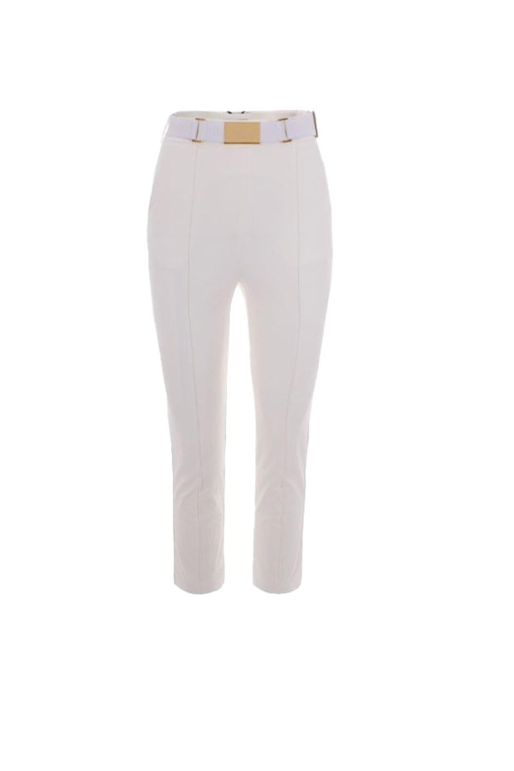  Elisabetta Franchi Pantaloni Tess.tecnico Avorio Woman - 1