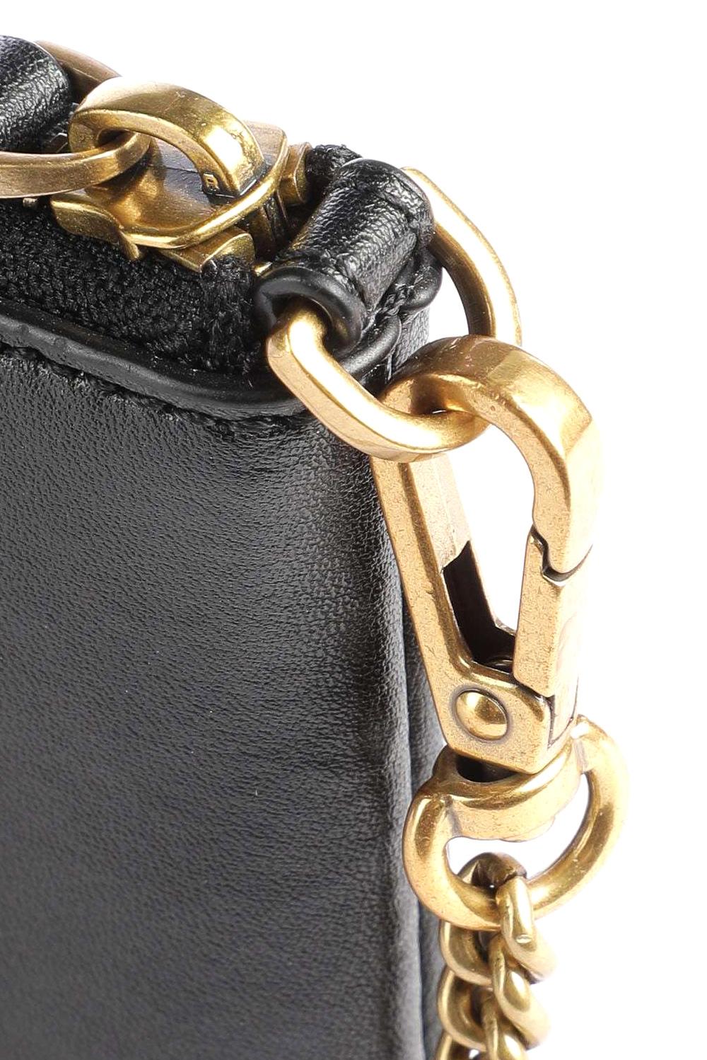  Pinko Love Flat Bag Nero Oro Woman - 7