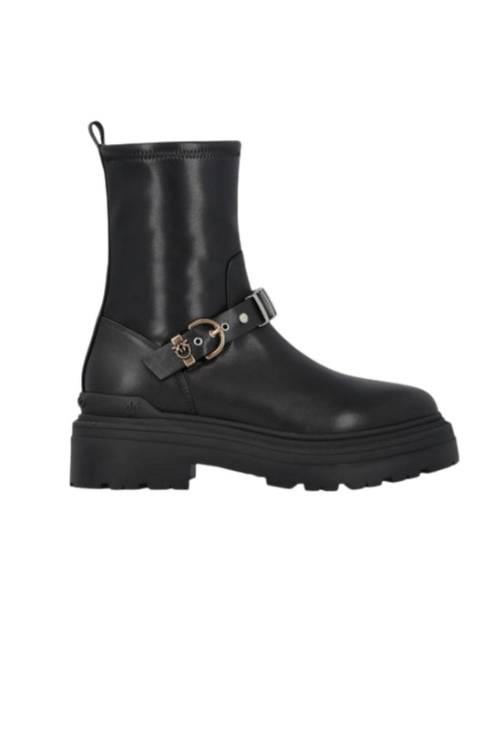 Stivaletti  colore nero con inserti metallici