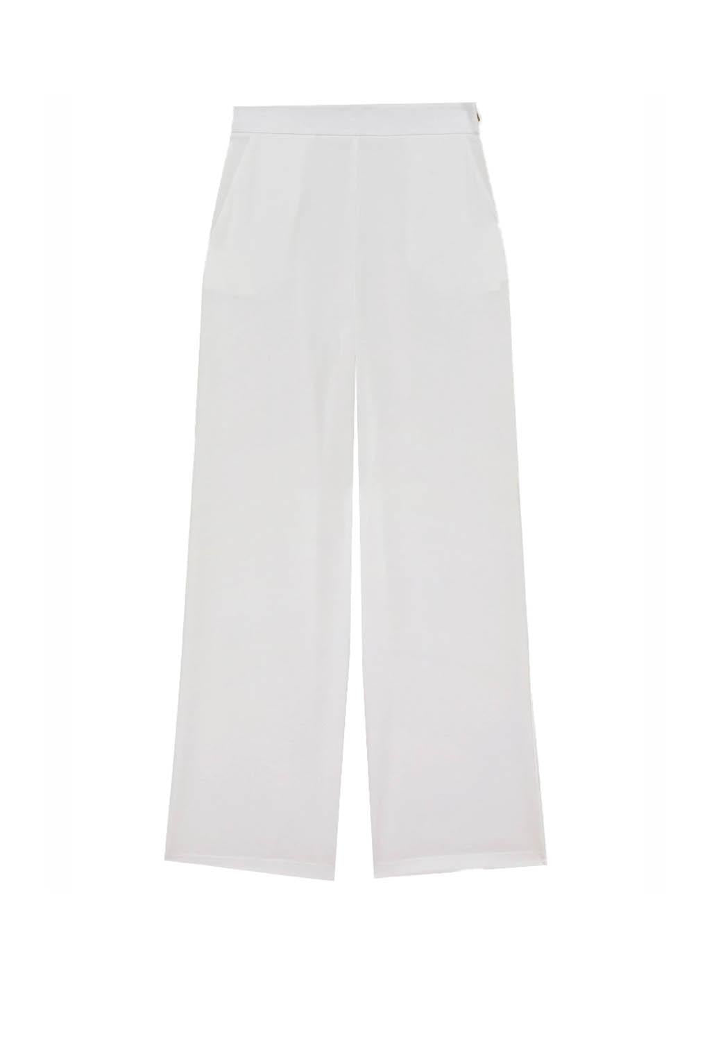  Patrizia Pepe Pantaloni In Crêpe Bianco Woman - 1