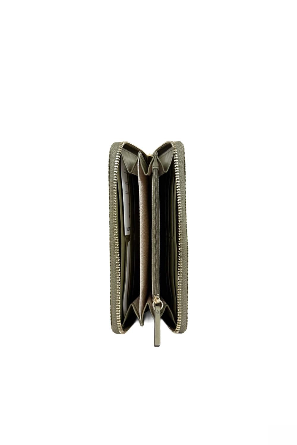  Borbonese Portafogli Zip Around Large Olive Woman - 3