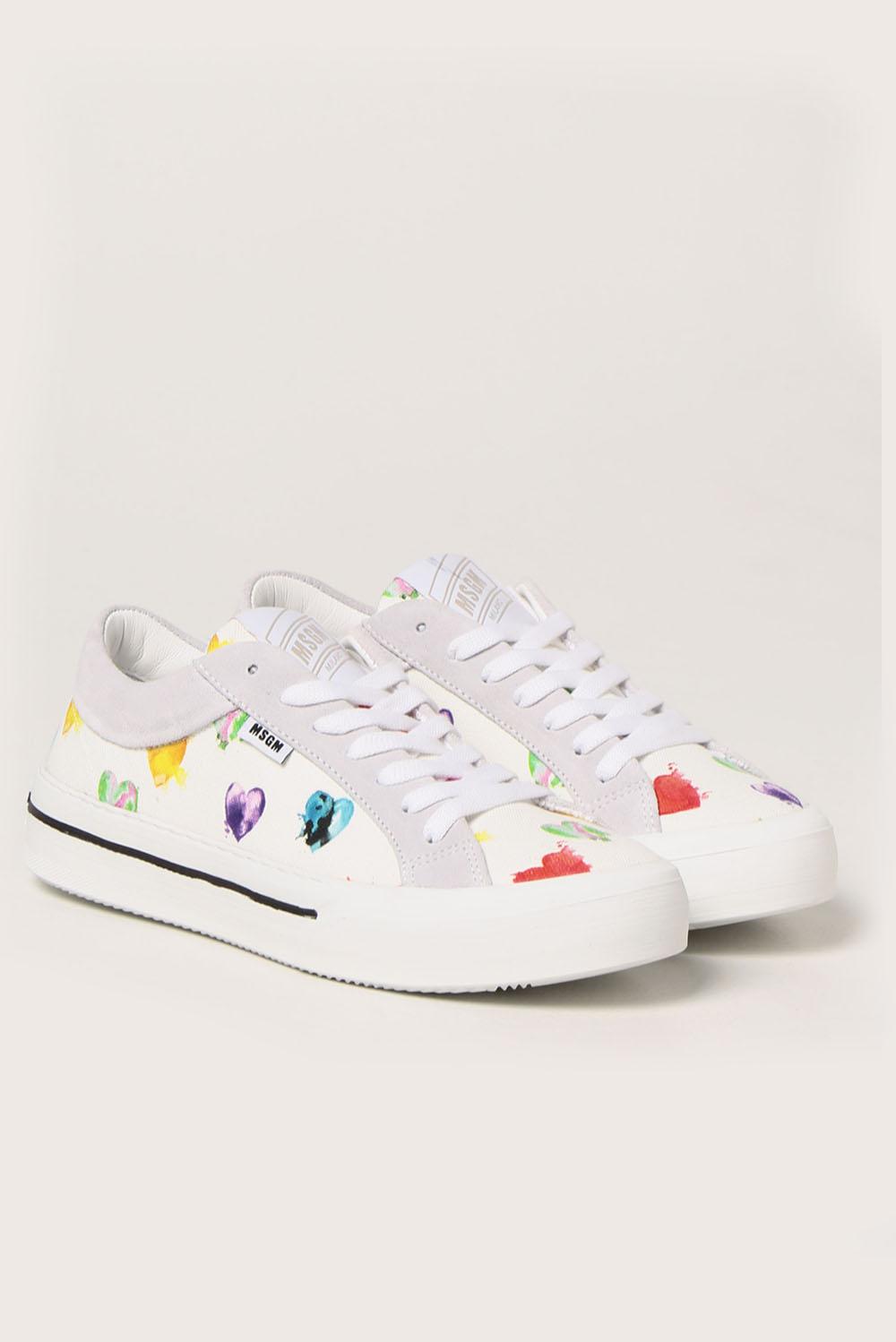  Msgm Sneakers Canvas White Woman - 2