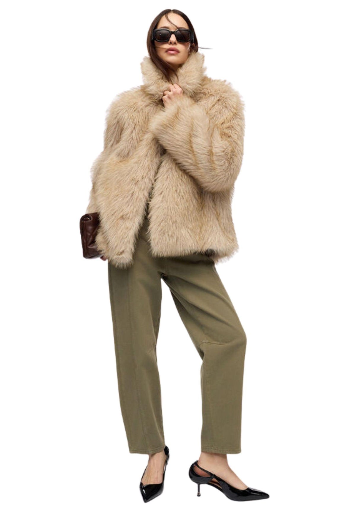  Liu Jo Giacca In Pelliccia Sintetica Beige Honey Woman - 2