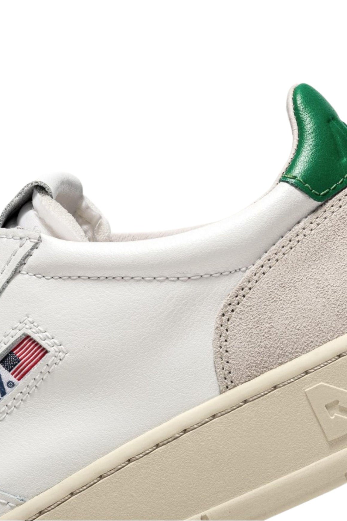  Autry Sneakers Medalist Low In Pelle Bianca E Amazon E Suede Beige Uomo - 4