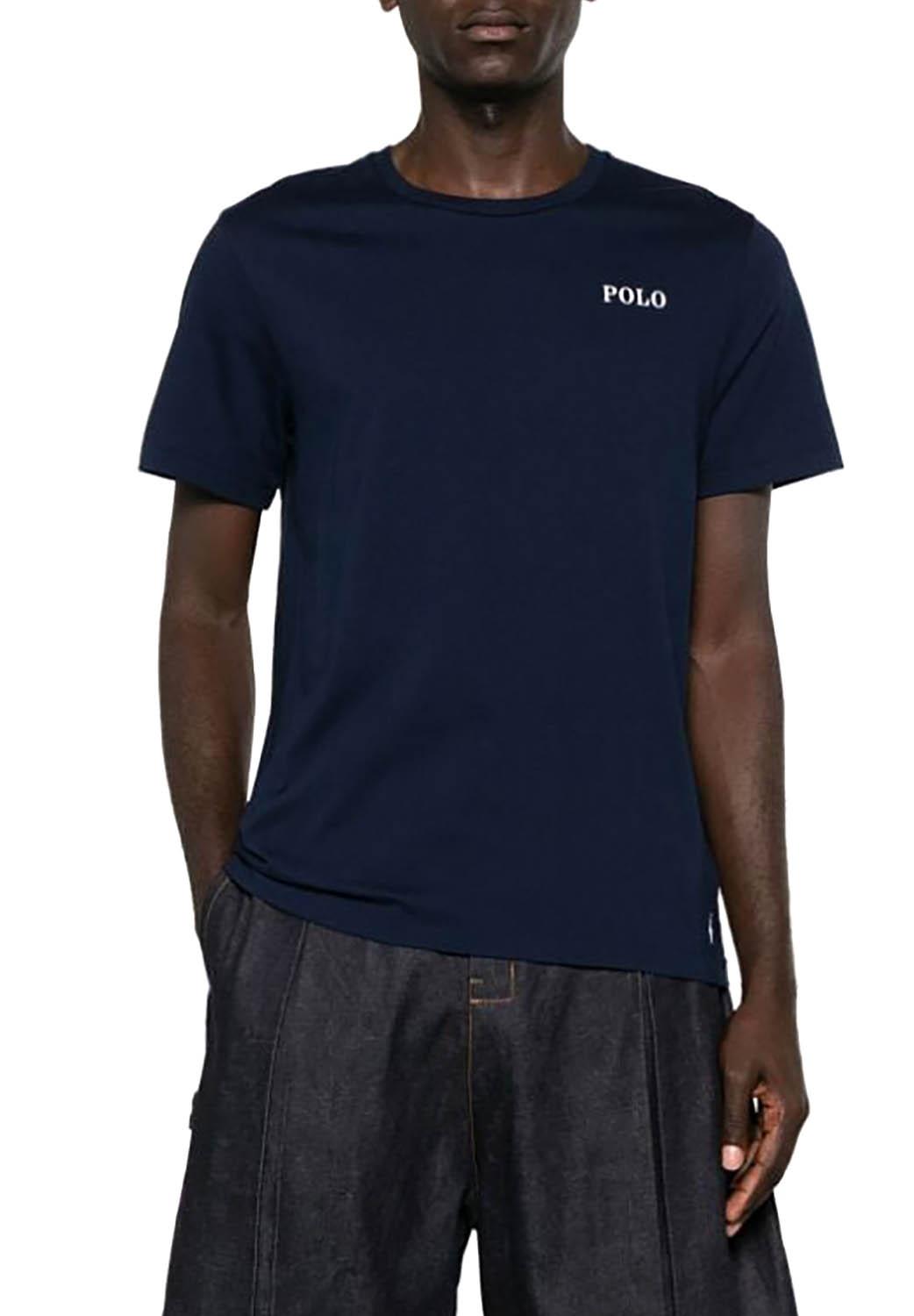  Ralph Lauren T-shirt Logo Navy Uomo - 5