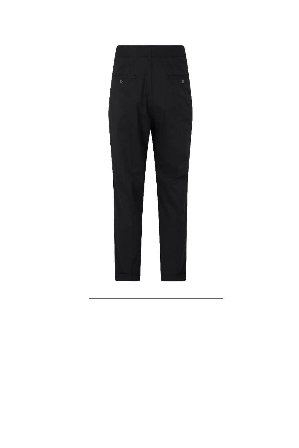  Paolo Pecora Pantalone Chino Loose Fit Black Uomo - 2