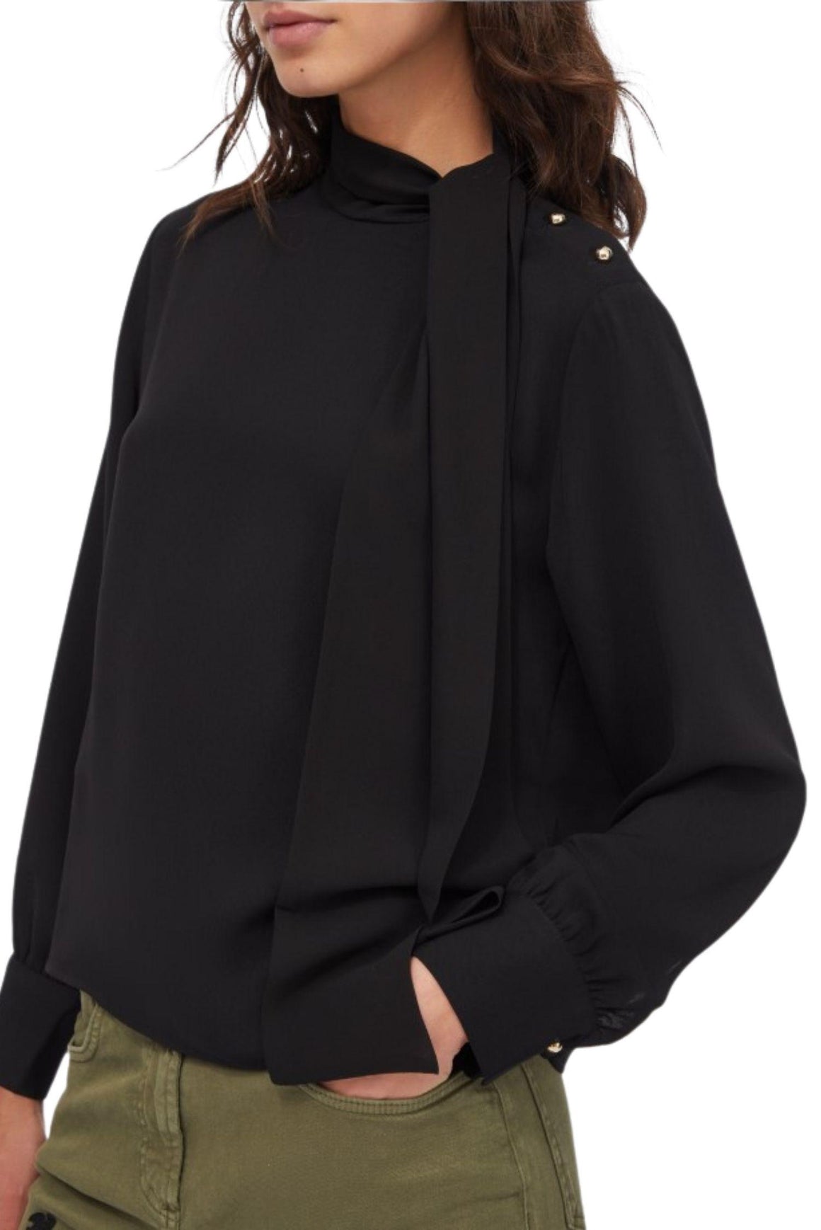  Liu Jo Blusa Con Sciarpa Colore Nero Woman - 2