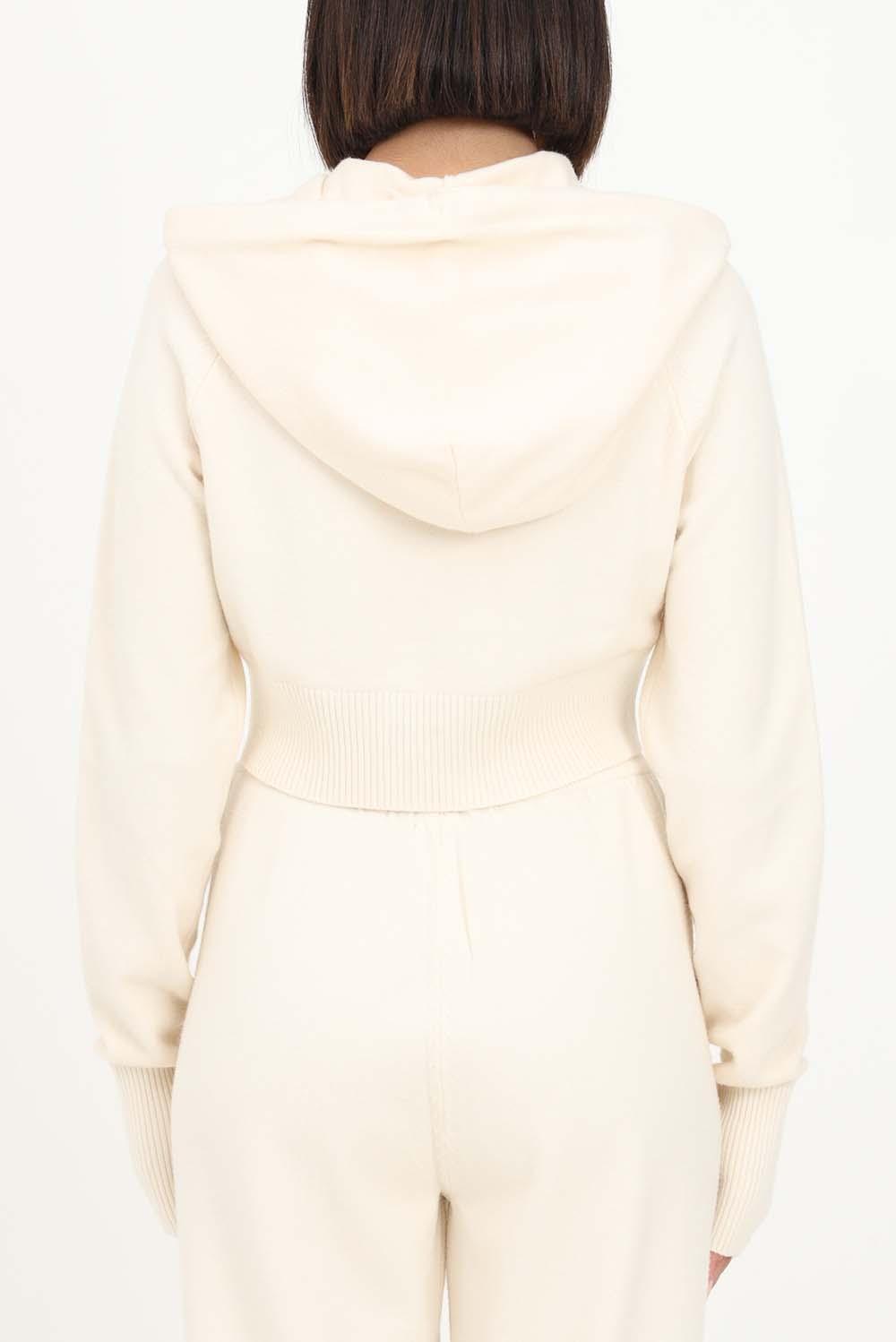 Felpa in Maglia Crop Donna - Ricamo Lettering