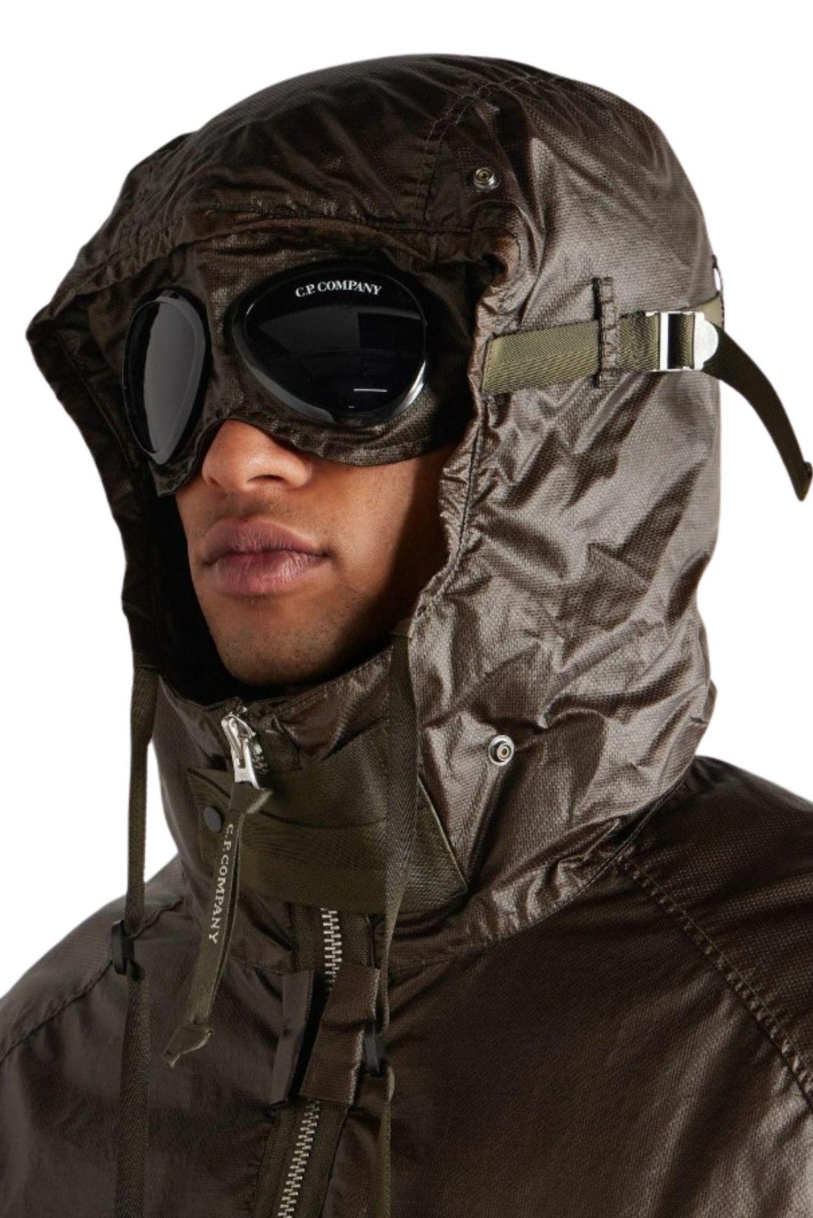  Cp Company Opal Goggle Down Jacket Ivi Green Ivy Green Uomo - 3