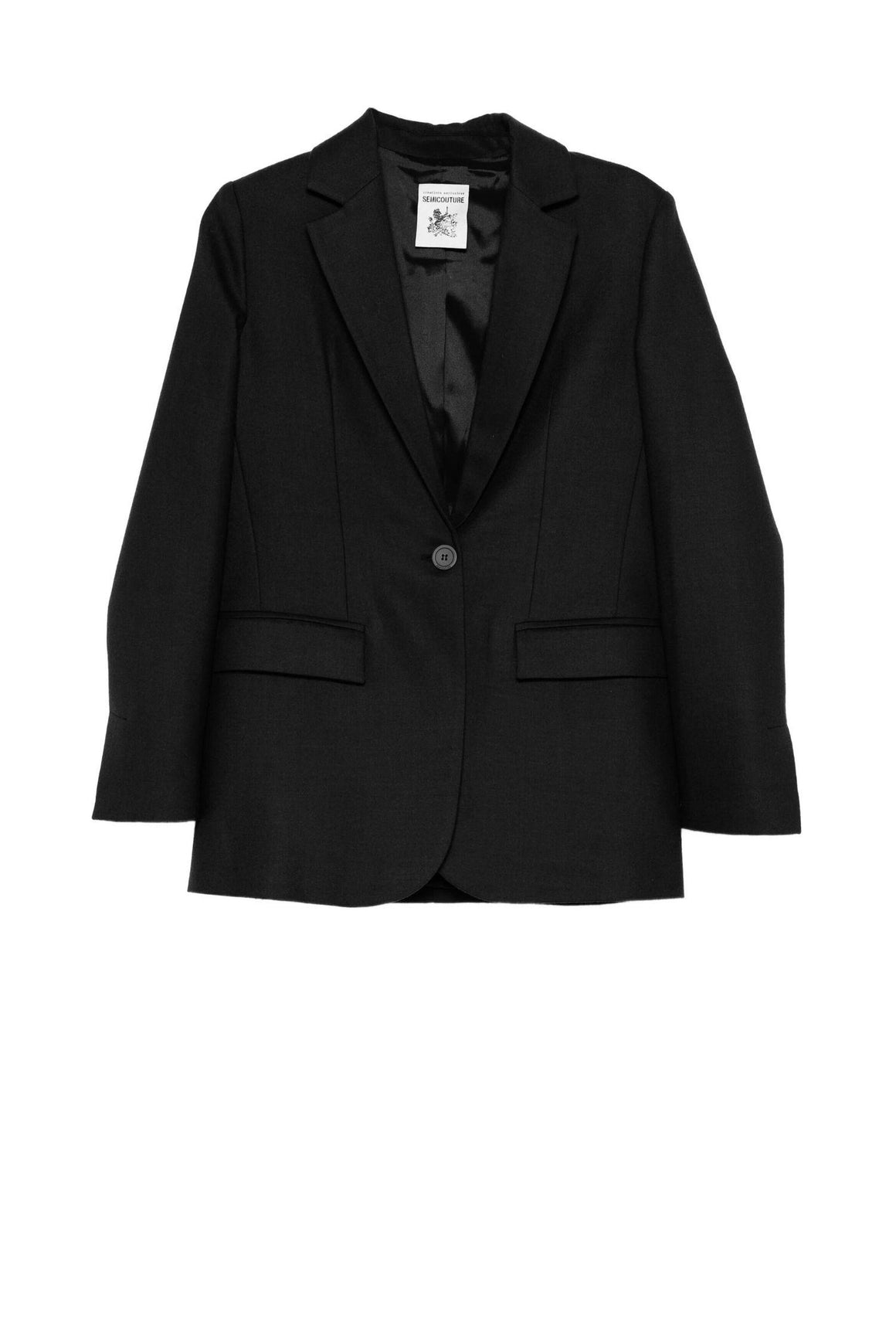 Semicouture Giacca Blazer Monopetto Nero Woman - 1