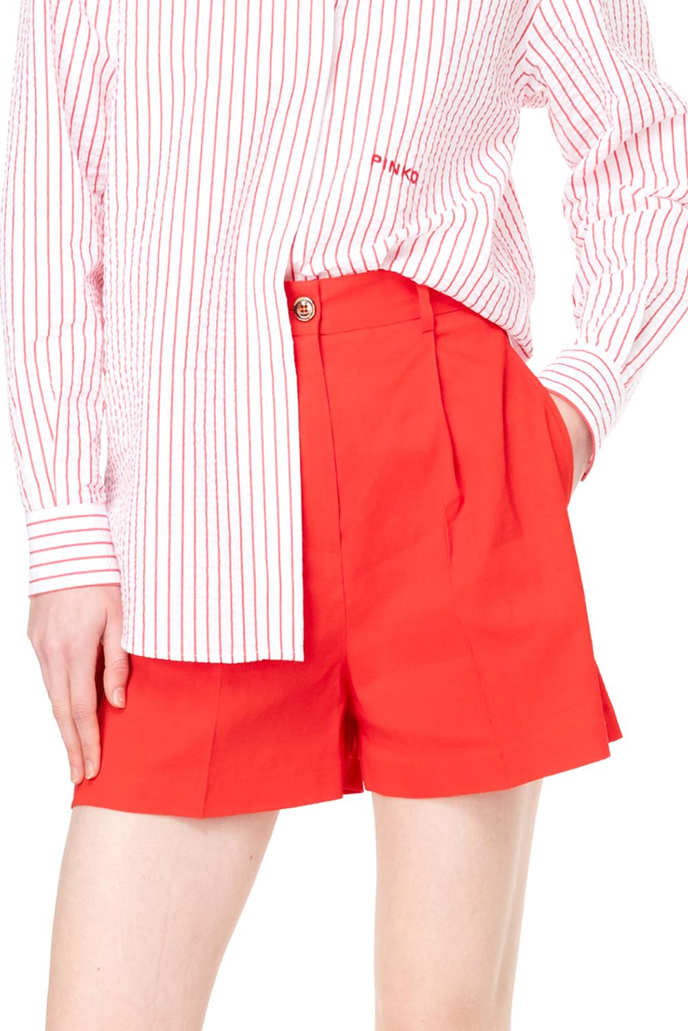  Pinko Shorts Tailored Rosso Woman - 5