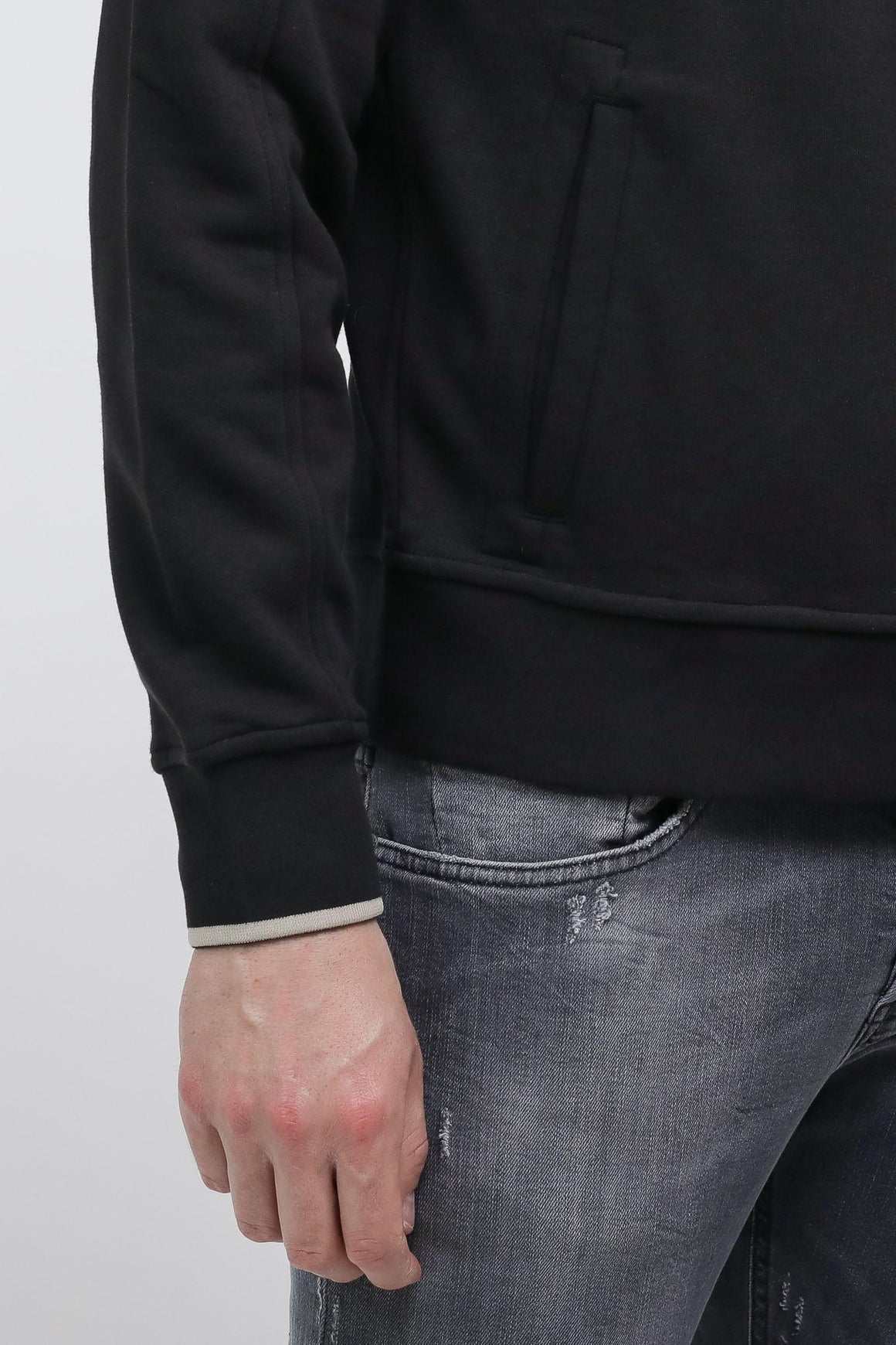  Blauer Felpa Zip Nero Uomo - 8