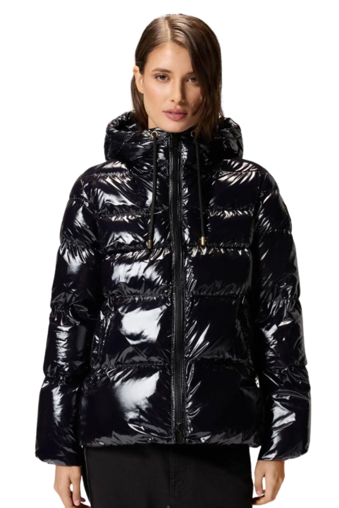  Pinko Piumino In Crystal Nylon Colore Nero Woman - 2