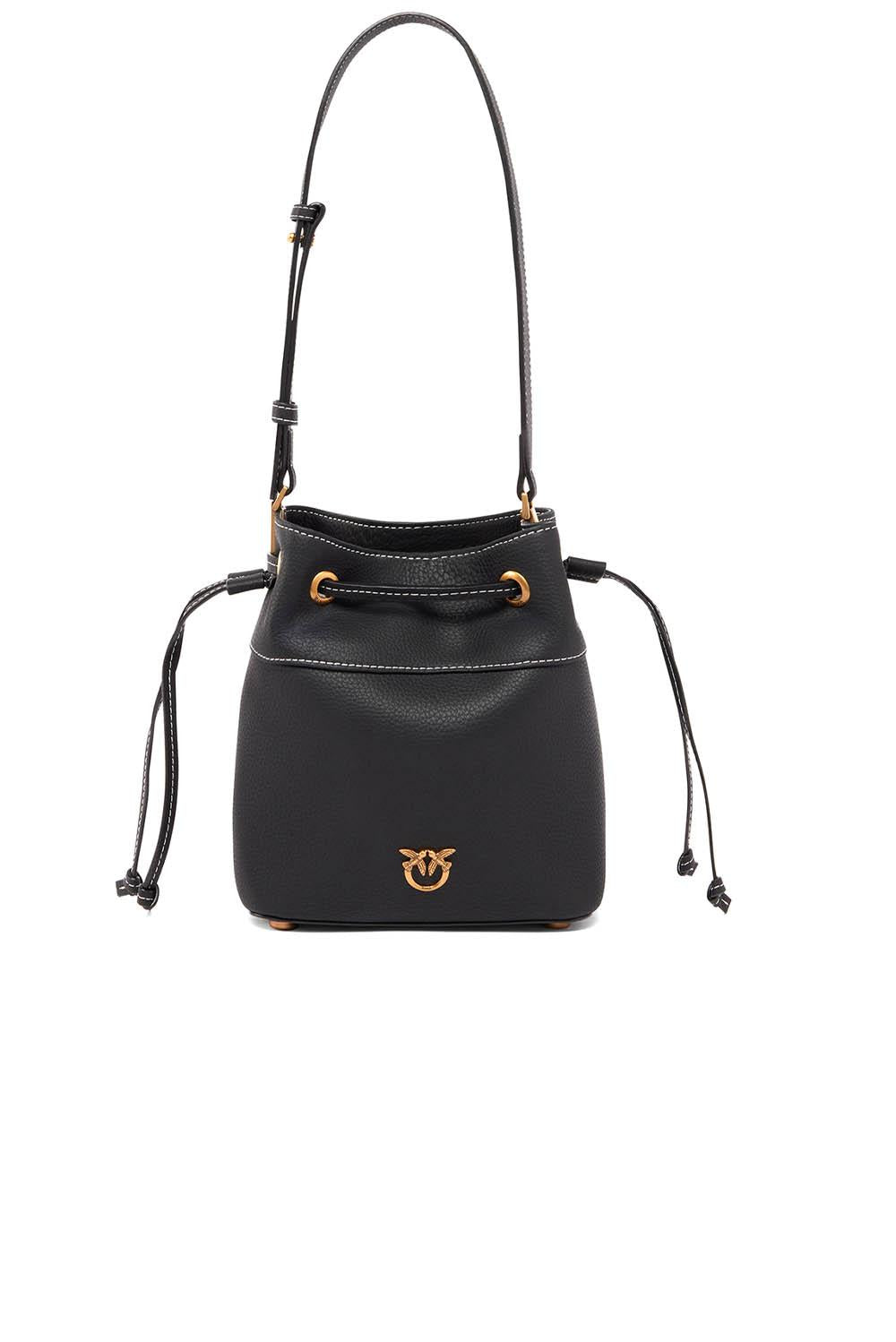  Pinko Borsa Secchiello Nero Oro Woman - 1