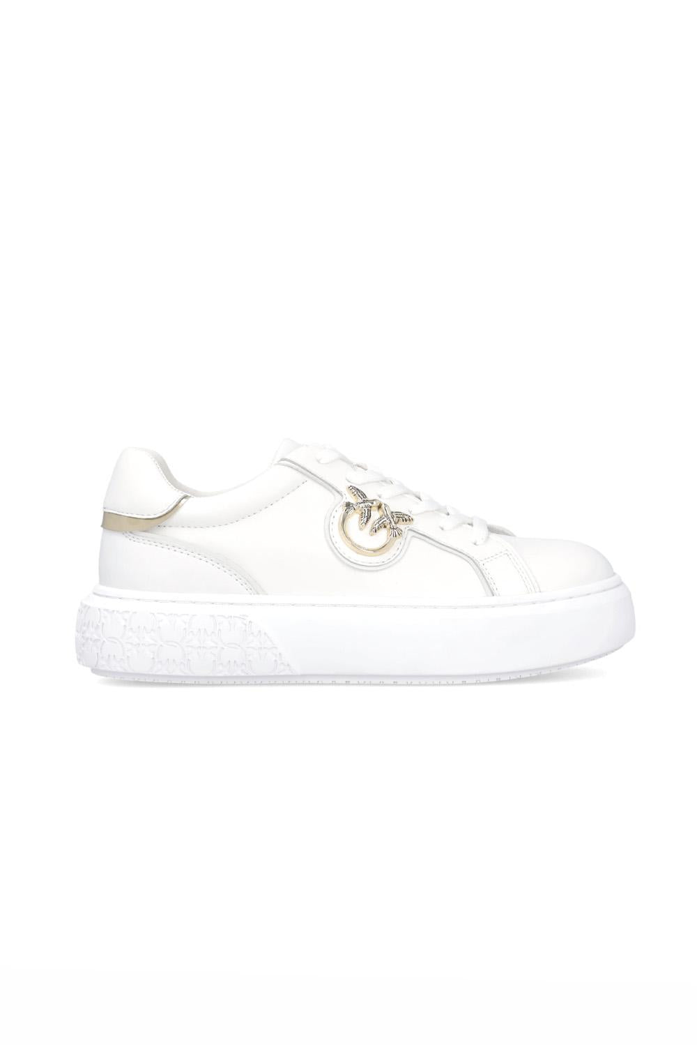  Pinko Sneakers Flatform Yoko White Platinum Woman - 1