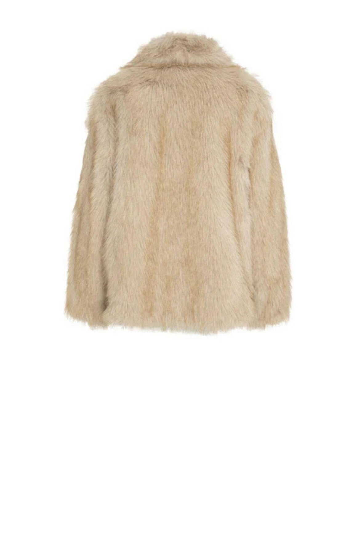  Liu Jo Giacca In Pelliccia Sintetica Beige Honey Woman - 4