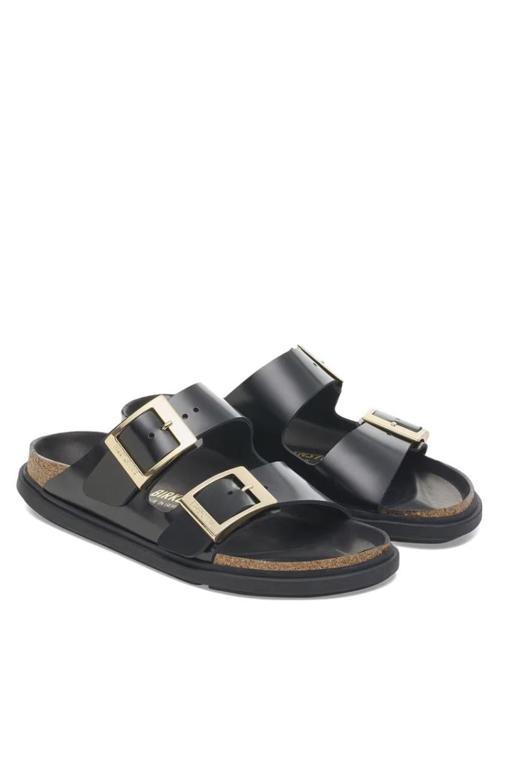  Birkenstock Arizona Droplet Buckle Shine Black Woman - 2
