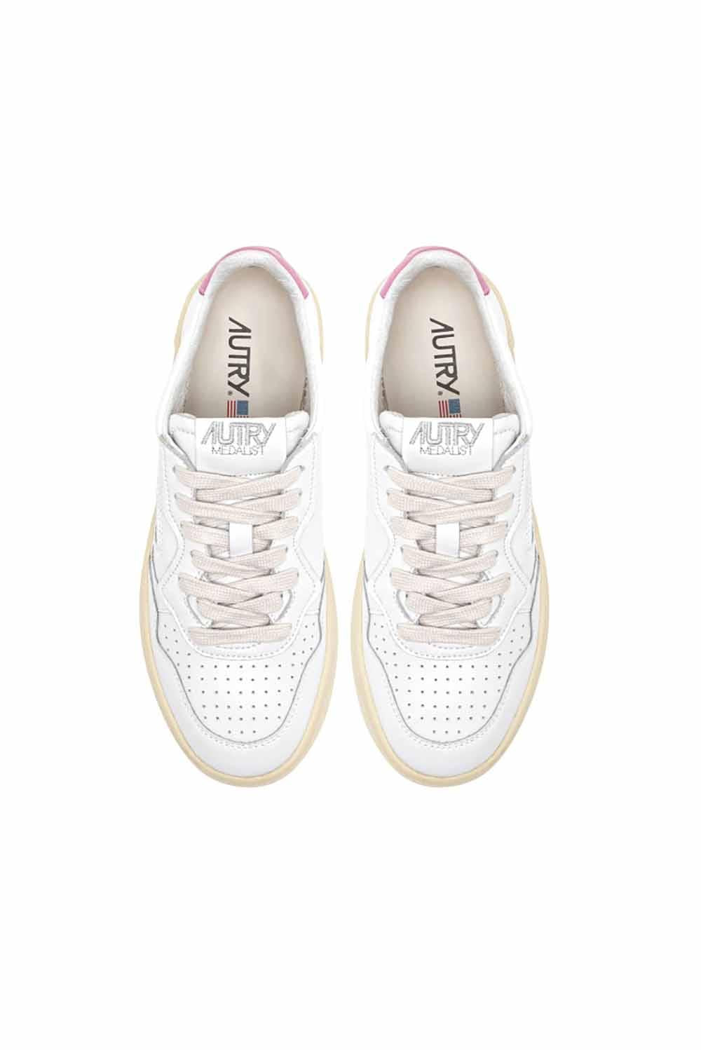  Autry Sneakers Medalist Low Wht-mauve Woman - 4