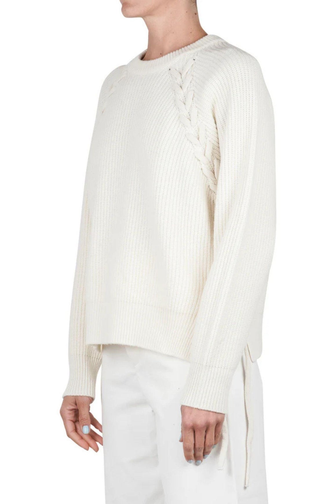  Jucca Maglione In Lana Con Intreccio Panna Woman - 3