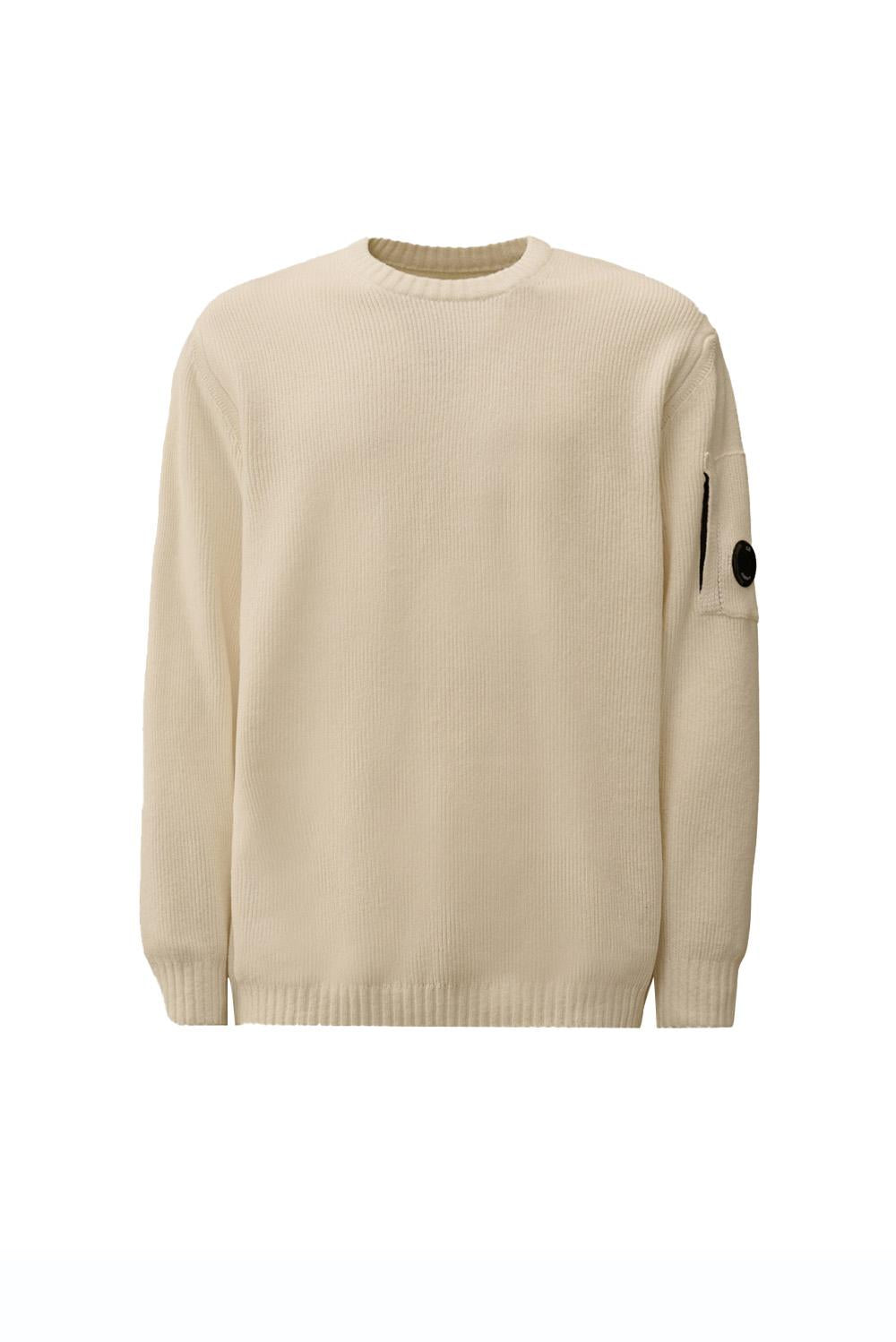  Cp Company Maglione Girocollo Gauze White Uomo - 1