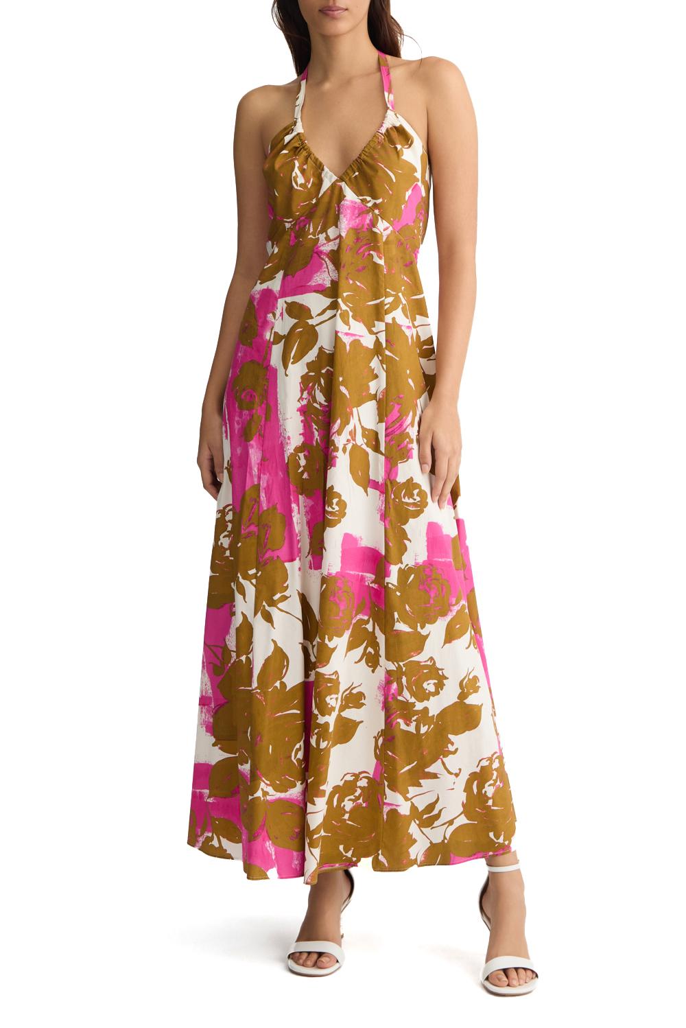  Liu Jo Abito In Popeline Pink Flowers Woman - 4