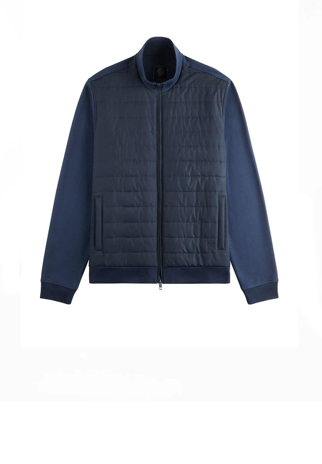  Fay Felpa Bimateriale Navy Uomo - 1