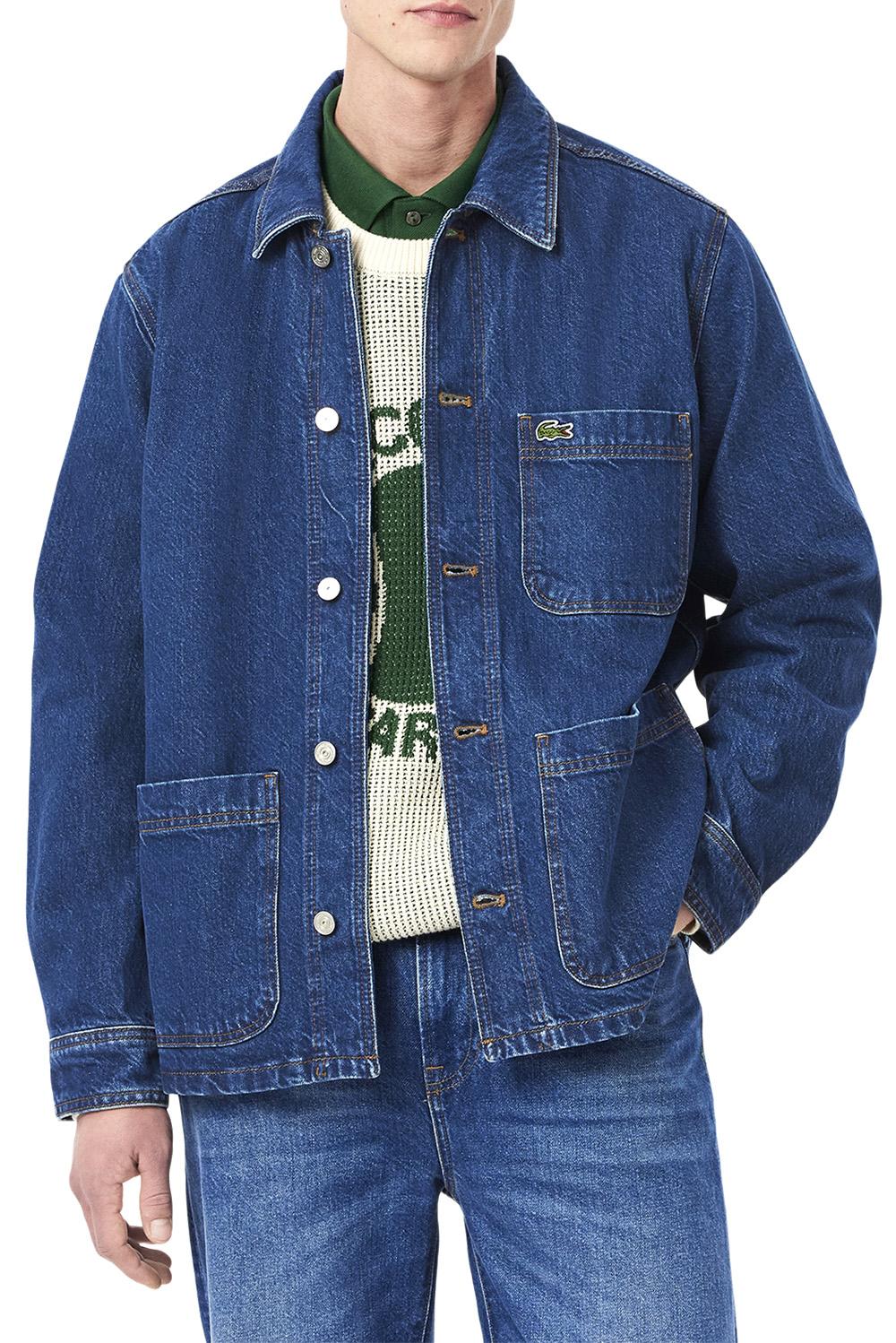  Lacoste Overshirt In Denim Uomo - 7
