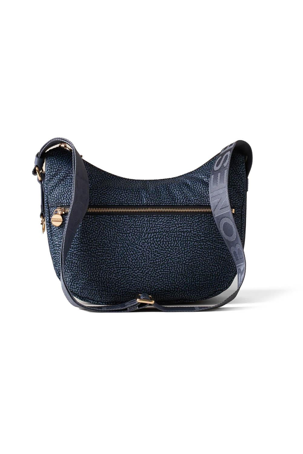  Borbonese Luna Bag Middle Denim Woman - 1