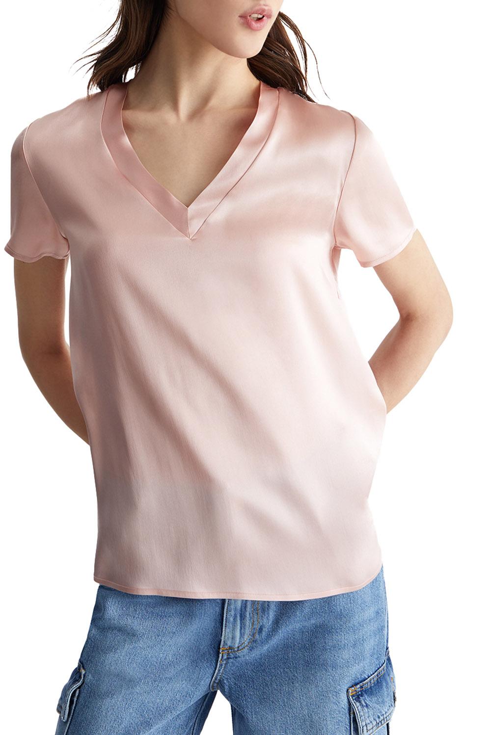  Liu Jo Blusa In Raso Rosa Woman - 2